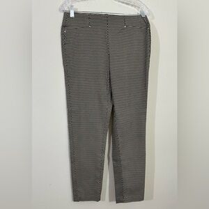 Rafaella sz 8 pant straight leg, pull on Diamond shape design mini print